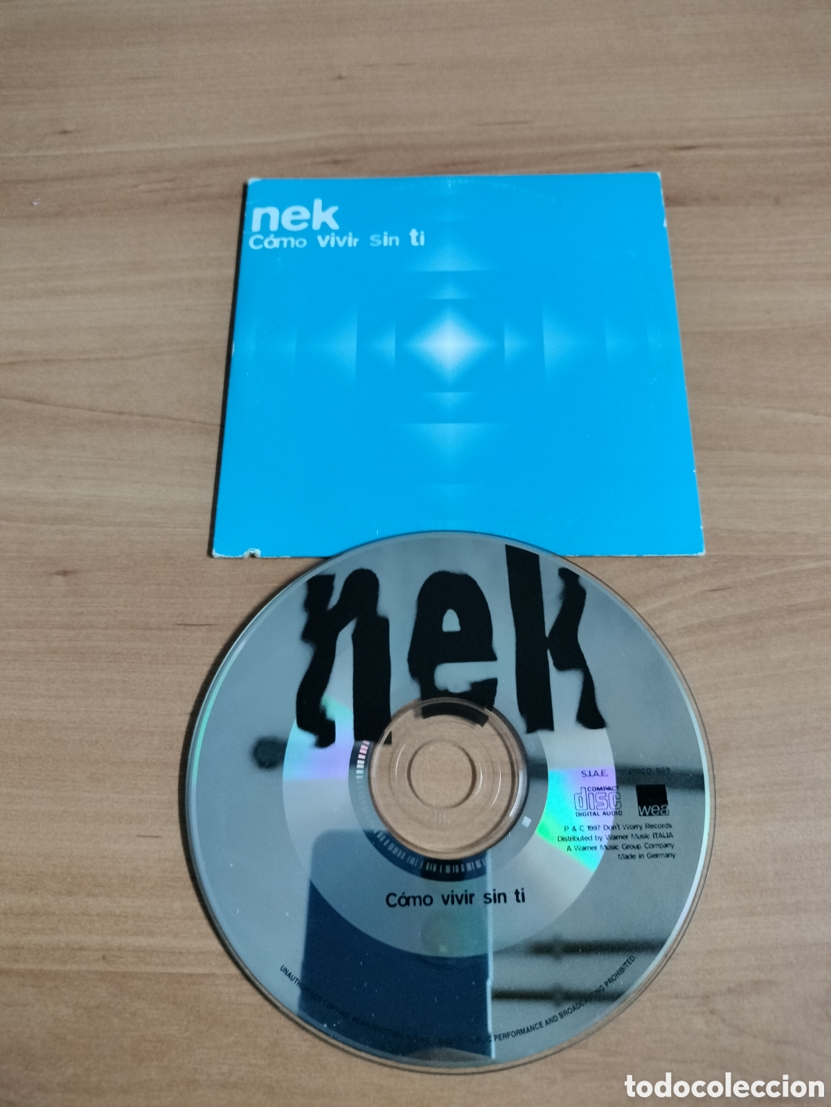 CDs de m&uacute;sica: Nek - Como vivir sin ti - CD single 1 canci&oacute;n - Foto 1