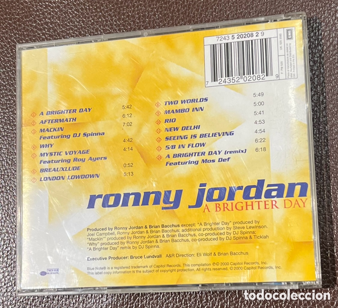 CDs de m&uacute;sica: CD. Ronny Jordan. &ldquo;A Brighter Day&rdquo;. - Foto 2