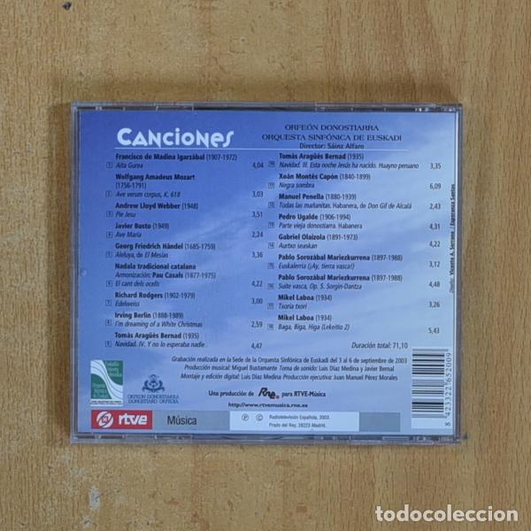 CDs de m&uacute;sica: ORFEON DONOSTIERRA - CANCIONES - CD - Foto 2