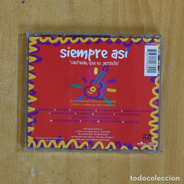 CDs de m&uacute;sica: SIEMPRE ASI - CANTANDO QUE ES GERUNDIO - CD - Foto 2