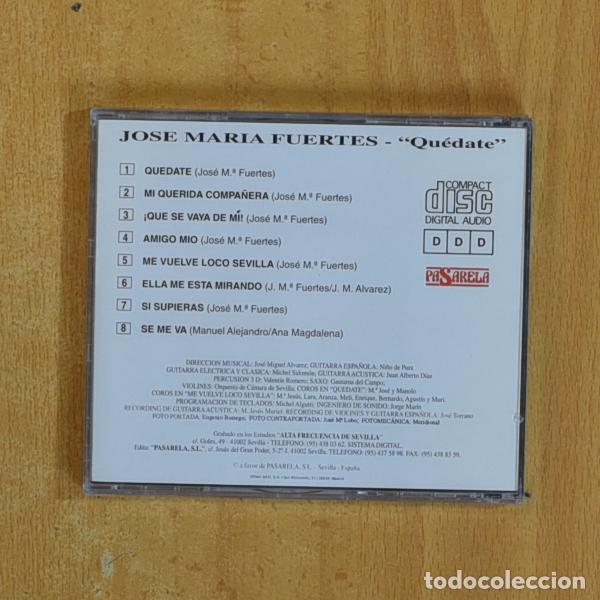 CDs de m&uacute;sica: JOSE MARIA FUERTES - QUEDATE - CD - Foto 2