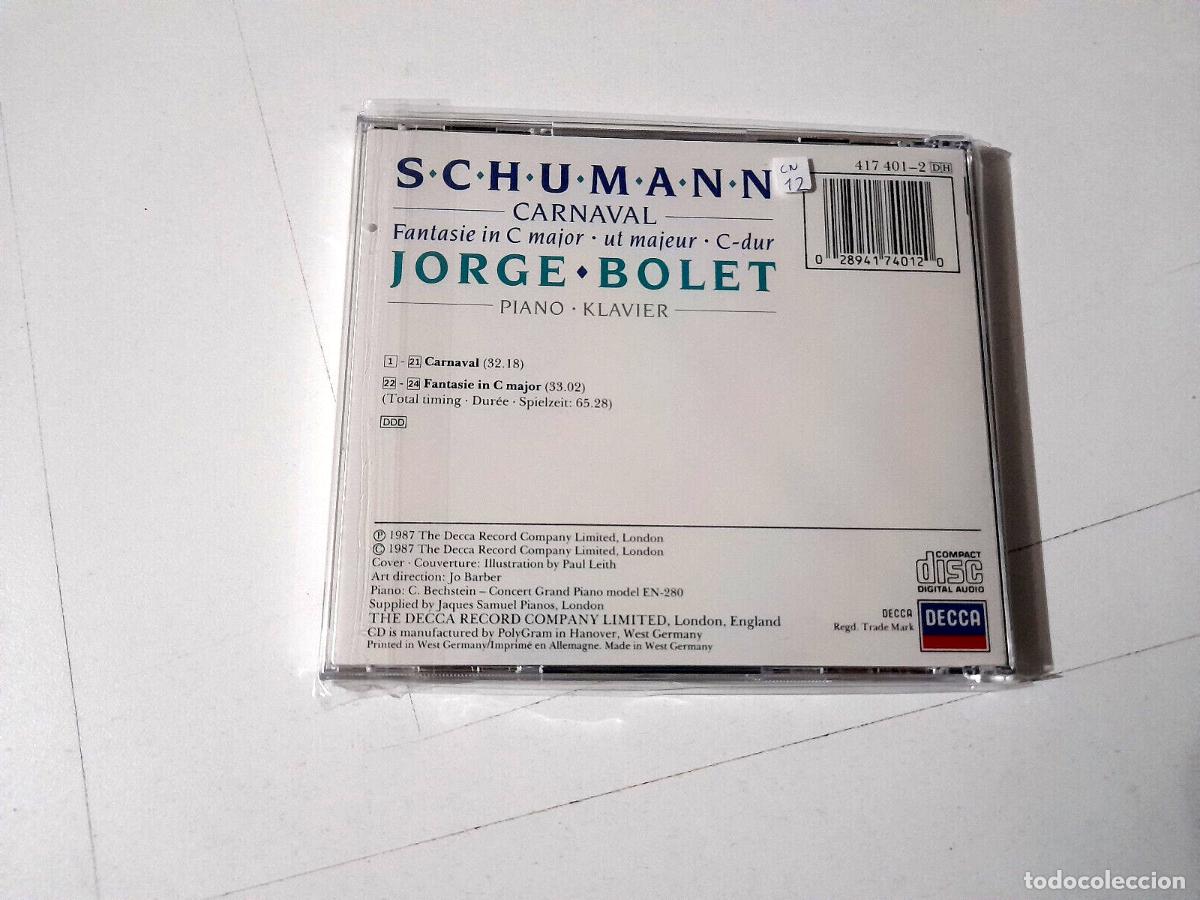 CDs de m&uacute;sica: JORGE BOLET &rdquo;SCHUMANN CARNAVAL&rdquo; CD 24 TRACKS COMO NUEVO - Foto 2