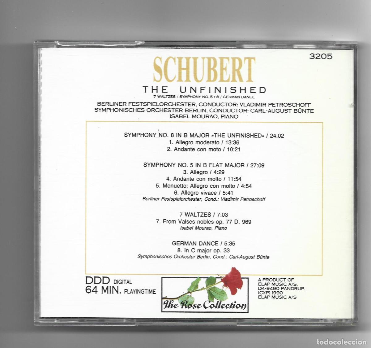 CDs de m&uacute;sica: SCHUBERT -THE UNIFINISHED - Foto 2