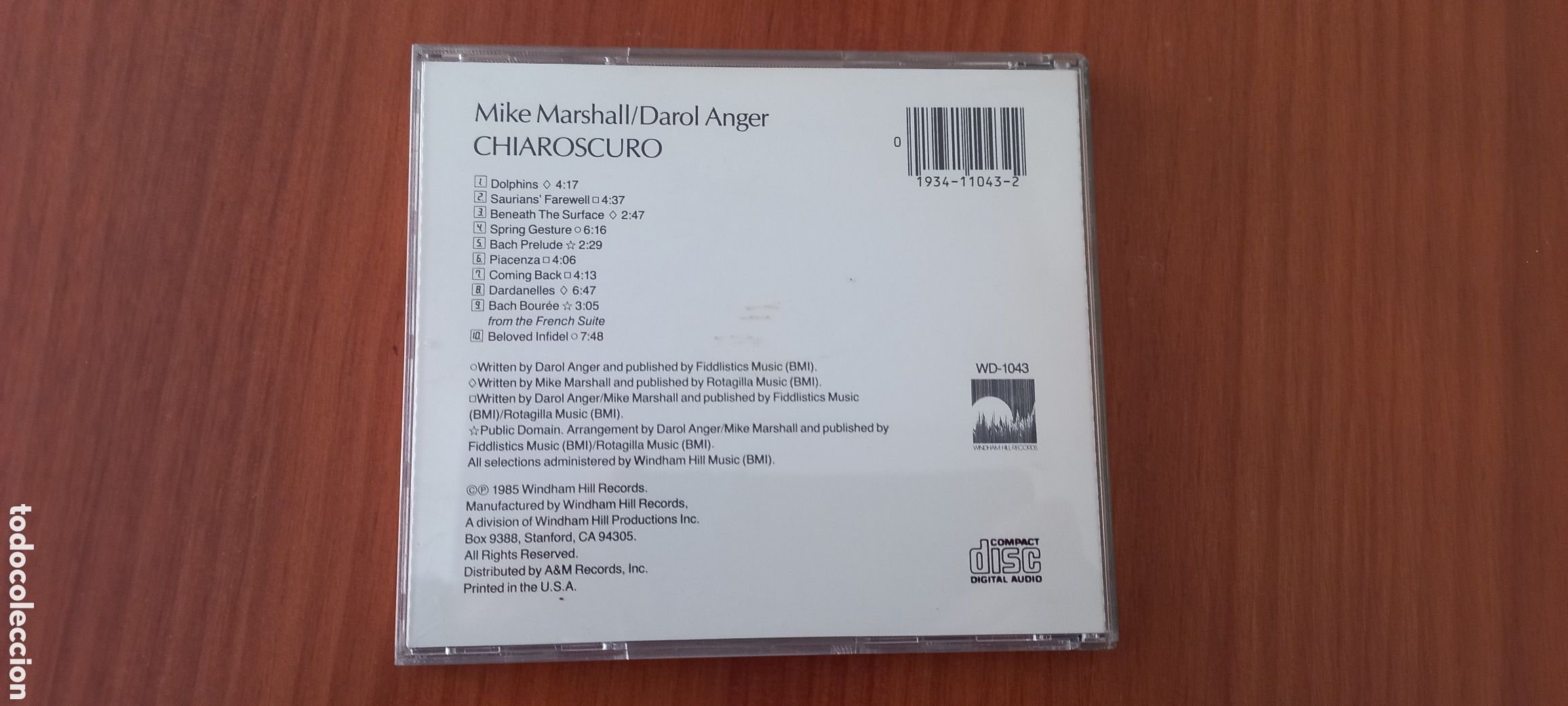 CDs de m&uacute;sica: Mike Marshall Darol Anger CD Chiaroscuro como nuevo - Foto 2