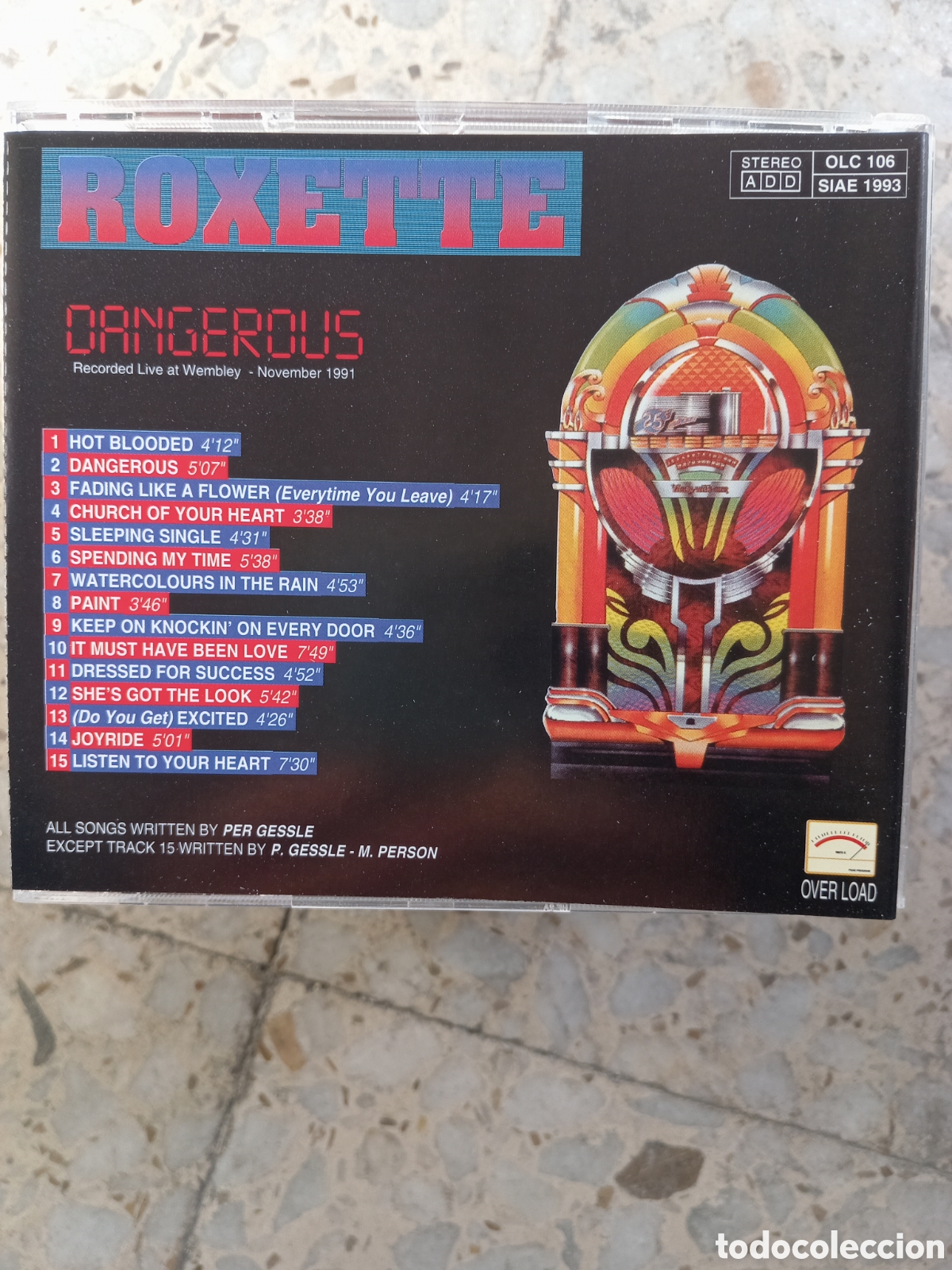 CDs de m&uacute;sica: CD ROXETTE DANGEROUS LIVE AT WEMBLEY 1991 - Foto 2
