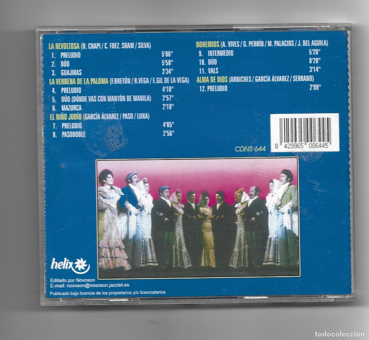 CDs de m&uacute;sica: PRELUDIOS E INTERMEDIOS DE ZARZUELAS-VOL.2 - Foto 2