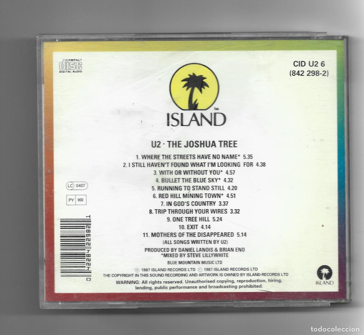 CDs de m&uacute;sica: ISLAND- U2- THE JOSHUA TREE - Foto 2
