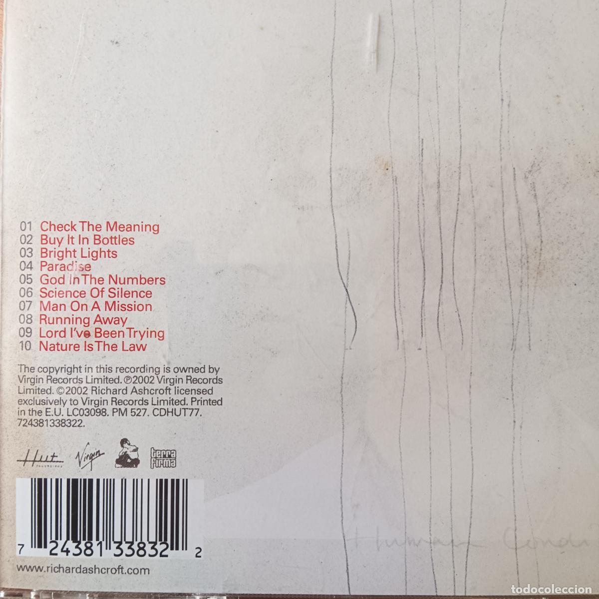 CDs de m&uacute;sica: RICHARD ASHCROFT, HUMAN CONDITIONS. CD - Foto 2
