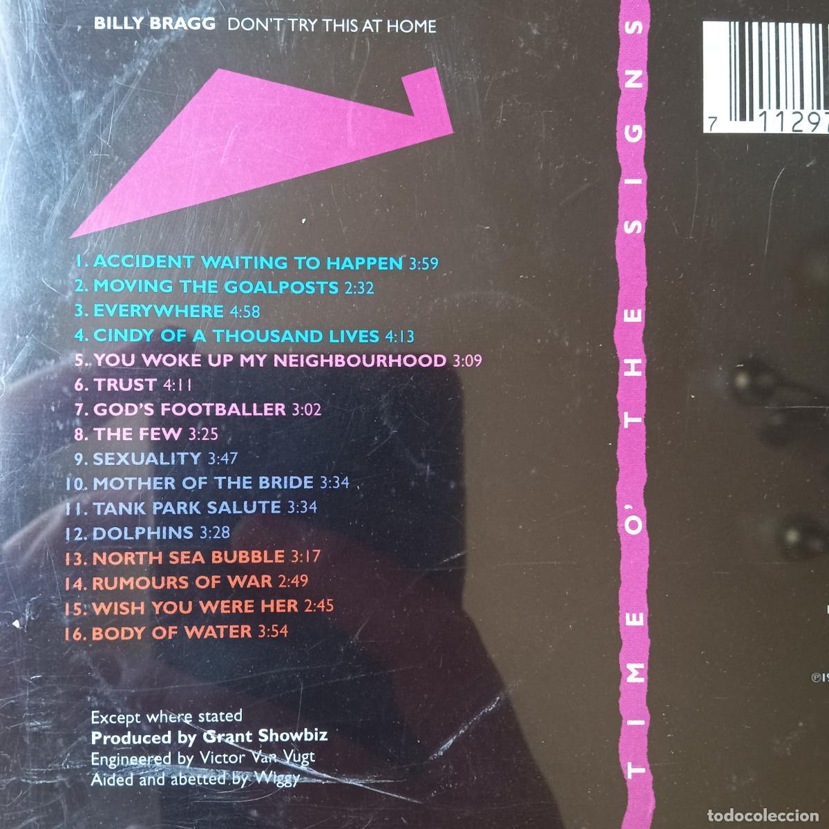 CDs de m&uacute;sica: BILLY BRAGG, DONT TRY THIS AT HOME. CD - Foto 2