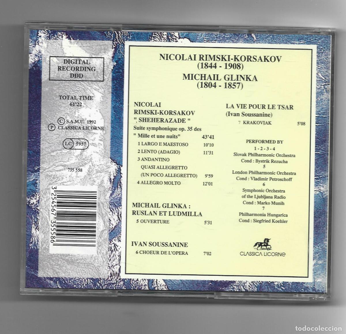 CDs de m&uacute;sica: RIMSKI-KORSAKOV & GLINKA - Foto 2