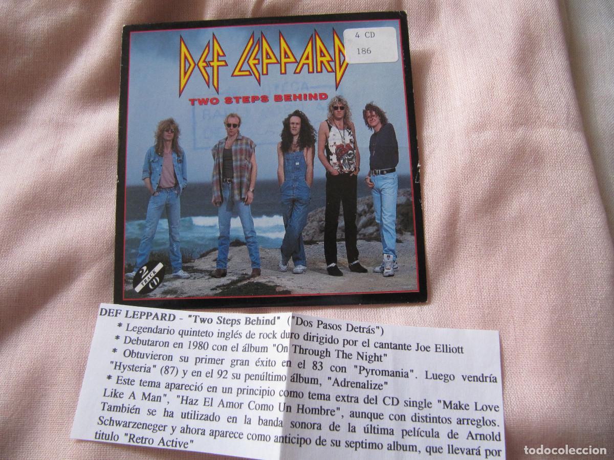 CDs de m&uacute;sica: DEF LEPPARD-TWO STEPS BEHIND CD SINGLE CADENA 100 - Foto 1