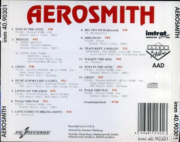 CDs de m&uacute;sica: CD AEROSMITH - Live - Panther Cover - Foto 2