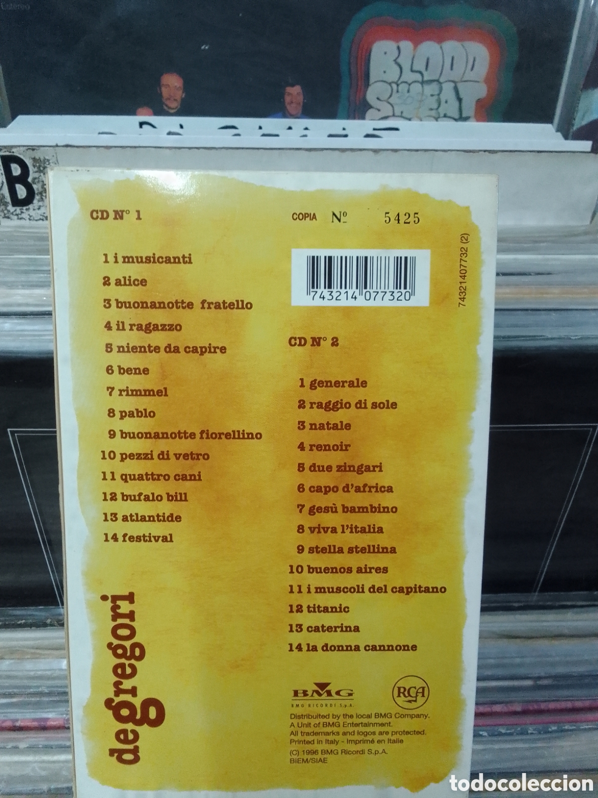 CDs de m&uacute;sica: De gregori,2 cds - Foto 2