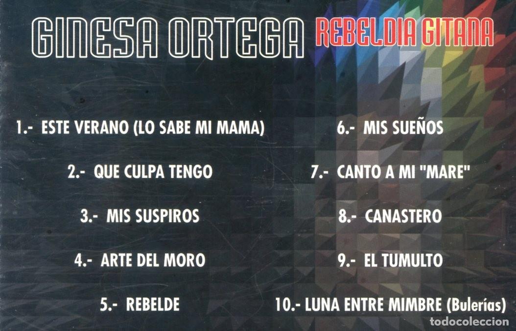 CDs de m&uacute;sica: GINESA ORTEGA. REBELDIA GITANA. - Foto 2