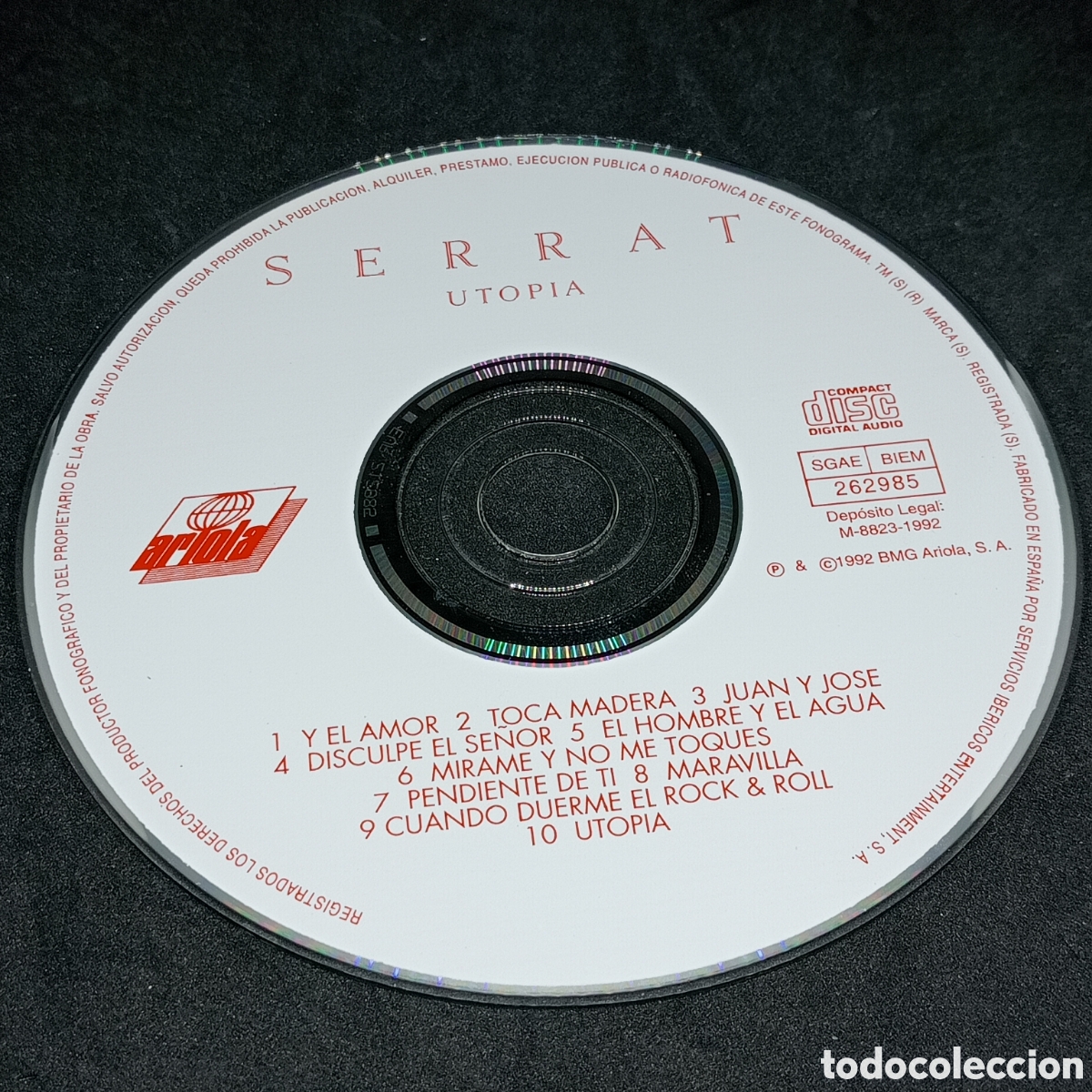 CDs de m&uacute;sica: JOAN MANUEL SERRAT - UTOPIA - CD - 1992 - DISCO VERIFICADO - Foto 6