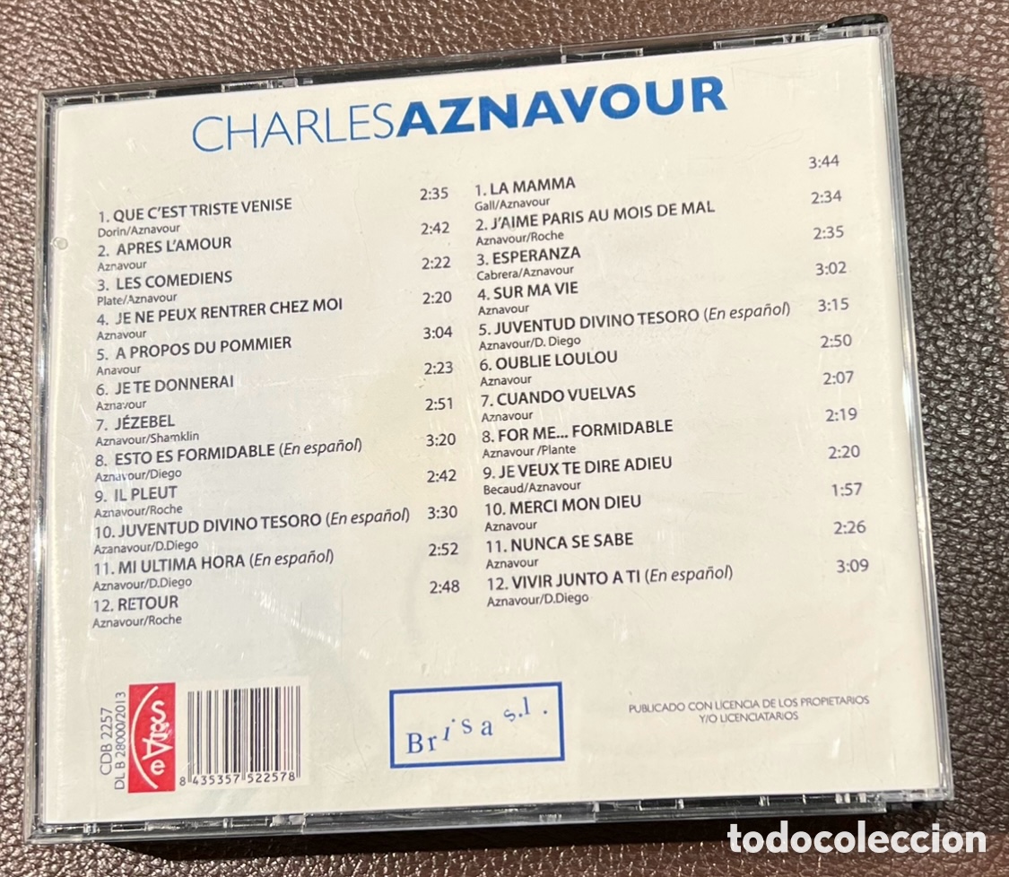 CDs de m&uacute;sica: CD2. Charles Aznavour. - Foto 2