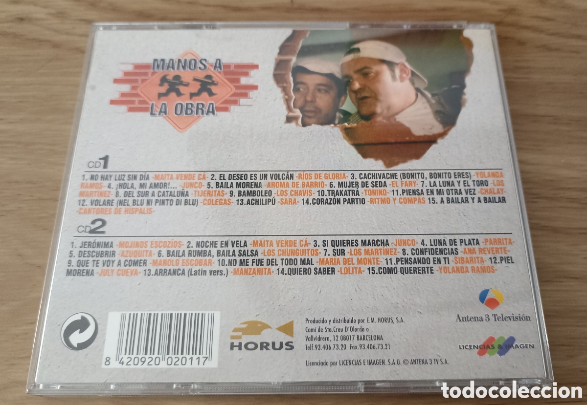 CDs de m&uacute;sica: MANOS A LA OBRA 2 CDS GRANDES &Eacute;XITOS - Foto 2