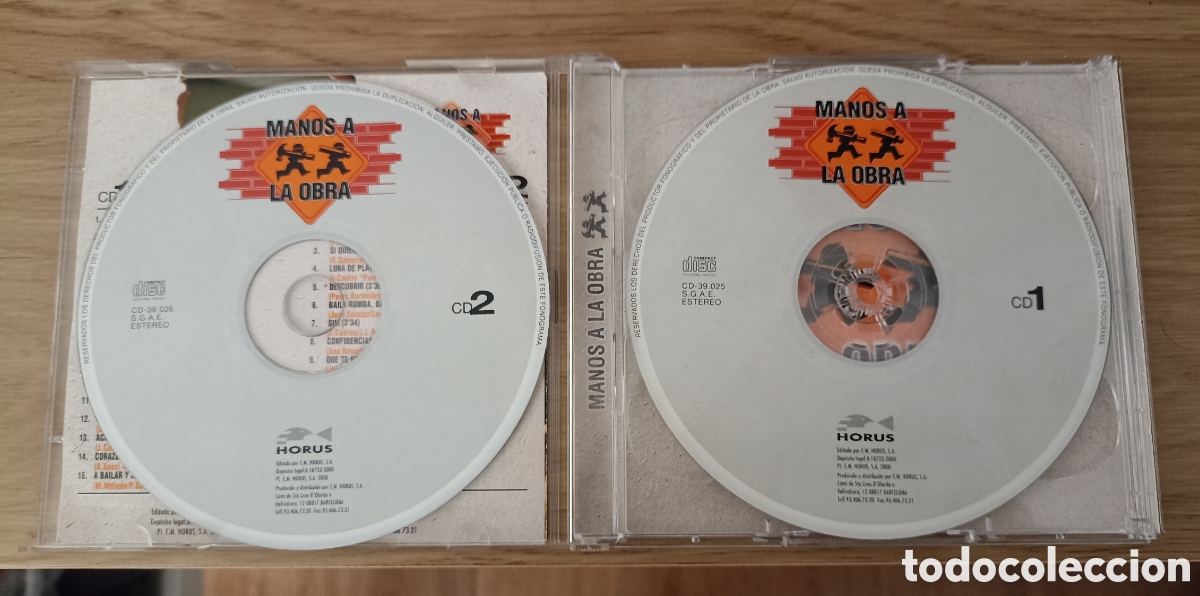 CDs de m&uacute;sica: MANOS A LA OBRA 2 CDS GRANDES &Eacute;XITOS - Foto 3