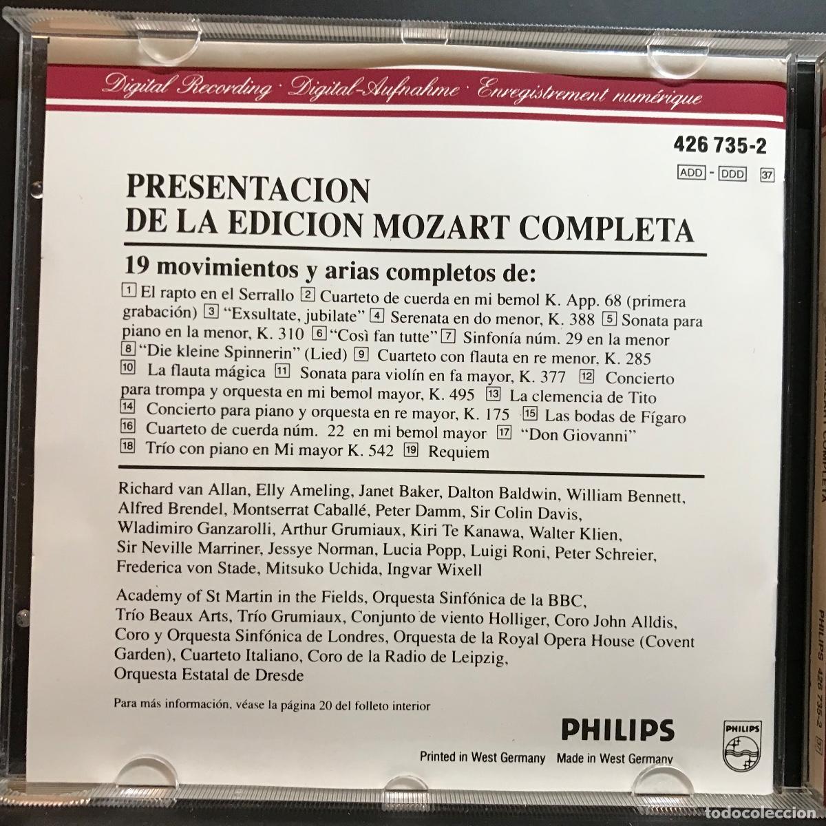 CDs de m&uacute;sica: Mozart ● Presentaci&oacute;n de la Edici&oacute;n Mozart Completa ● [CD] CD, Compilation - Foto 2