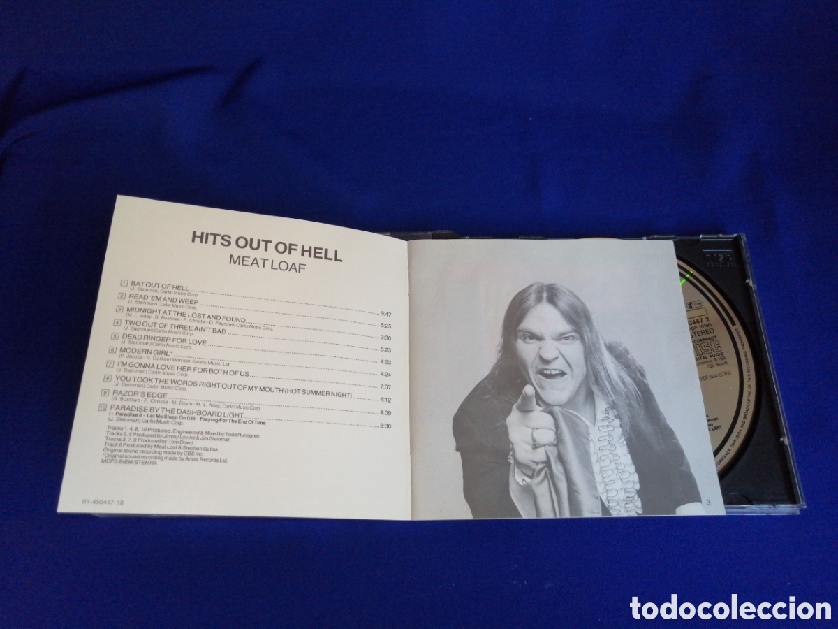 CDs de m&uacute;sica: MEAT LOAF - HITS OUT OF HELL - Foto 3