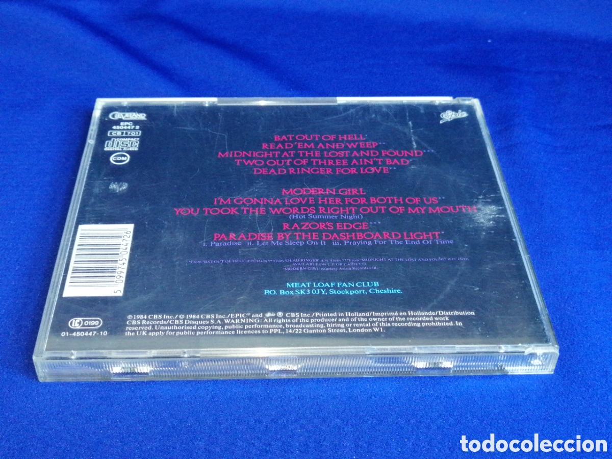 CDs de m&uacute;sica: MEAT LOAF - HITS OUT OF HELL - Foto 4