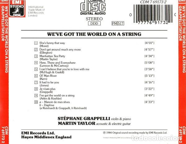CDs de m&uacute;sica: St&eacute;phane Grappelli, Martin Taylor &ndash; Weve Got The World On A String - Foto 2