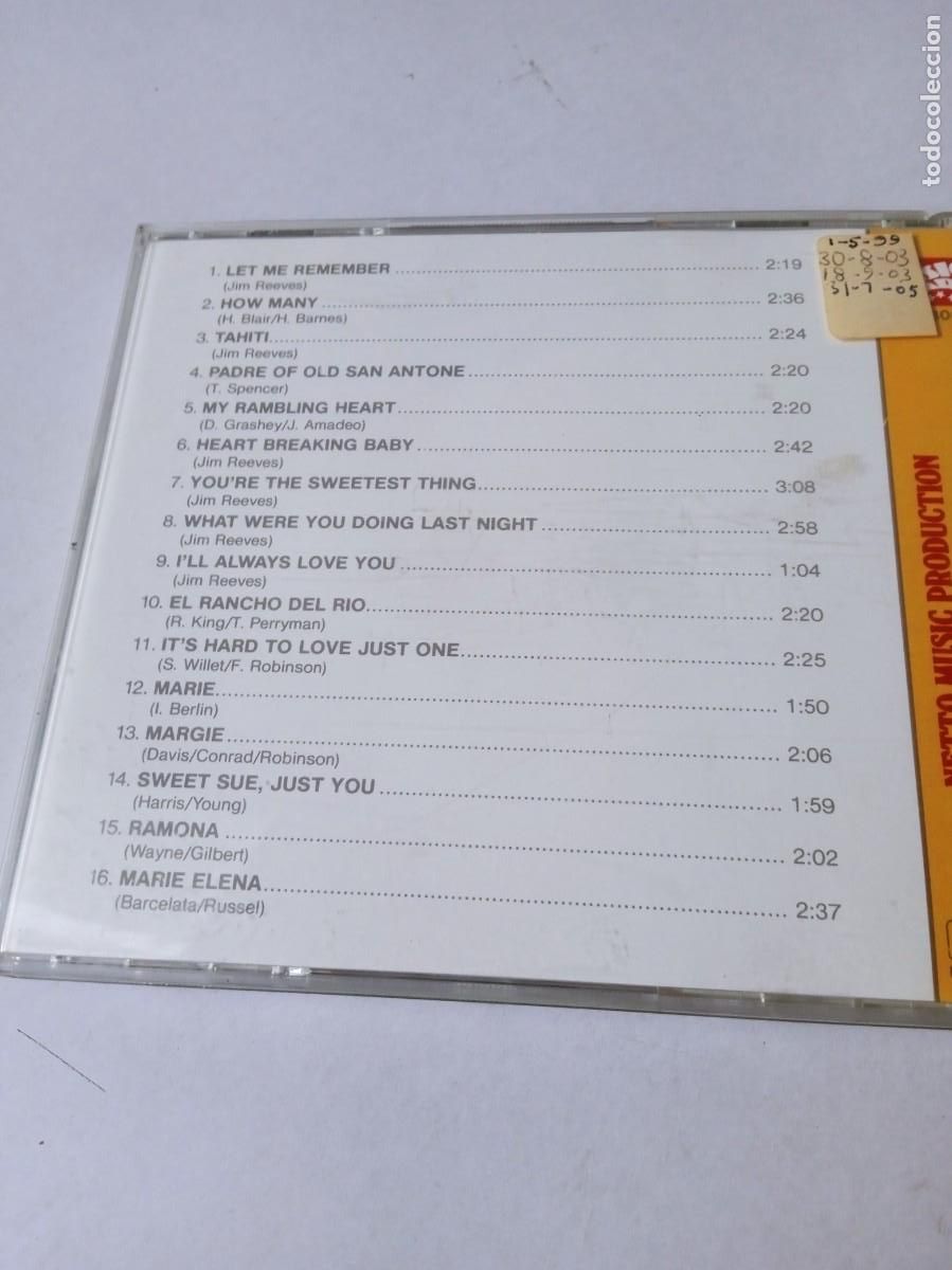 CDs de m&uacute;sica: JIM REEVES 16 Golden Hits - Foto 3