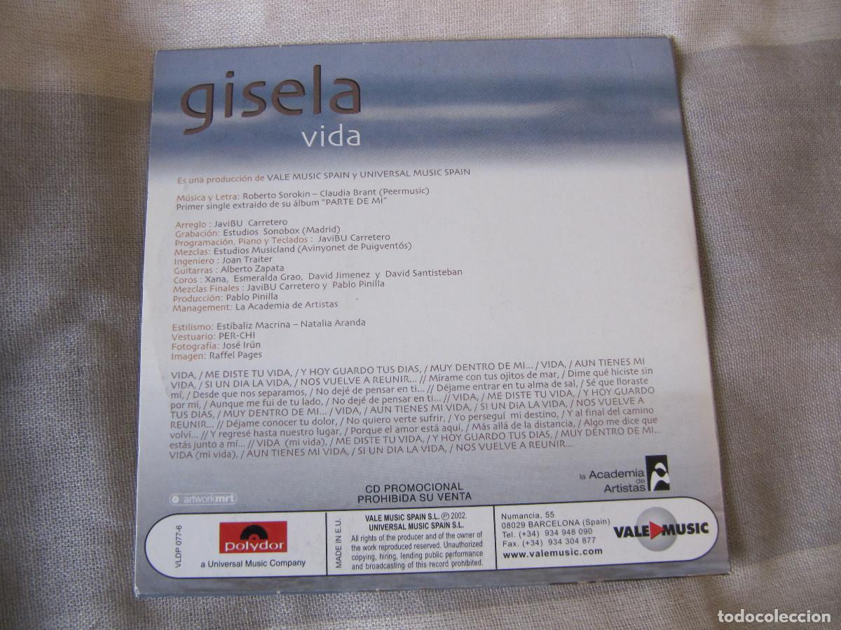 CDs de m&uacute;sica: GISELA - VIDA ( CD SINGLE ) - Foto 2