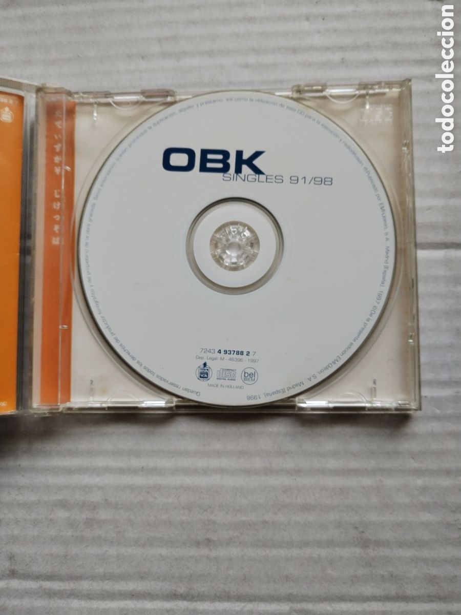 CDs de m&uacute;sica: CD OBK SINGLES 91/98 - Foto 2