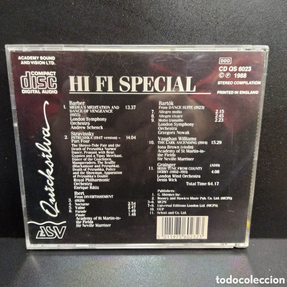 CDs de m&uacute;sica: Various - Barber, Stravinsky, Ibert - Hi Fi Special (CD, Comp) - Foto 2