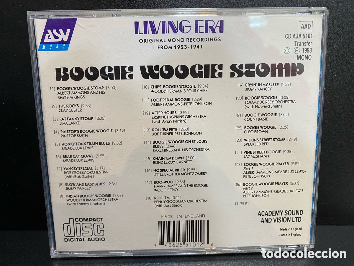 CDs de m&uacute;sica: Various - Boogie Woogie Stomp (CD, Comp, Mono) - Foto 2
