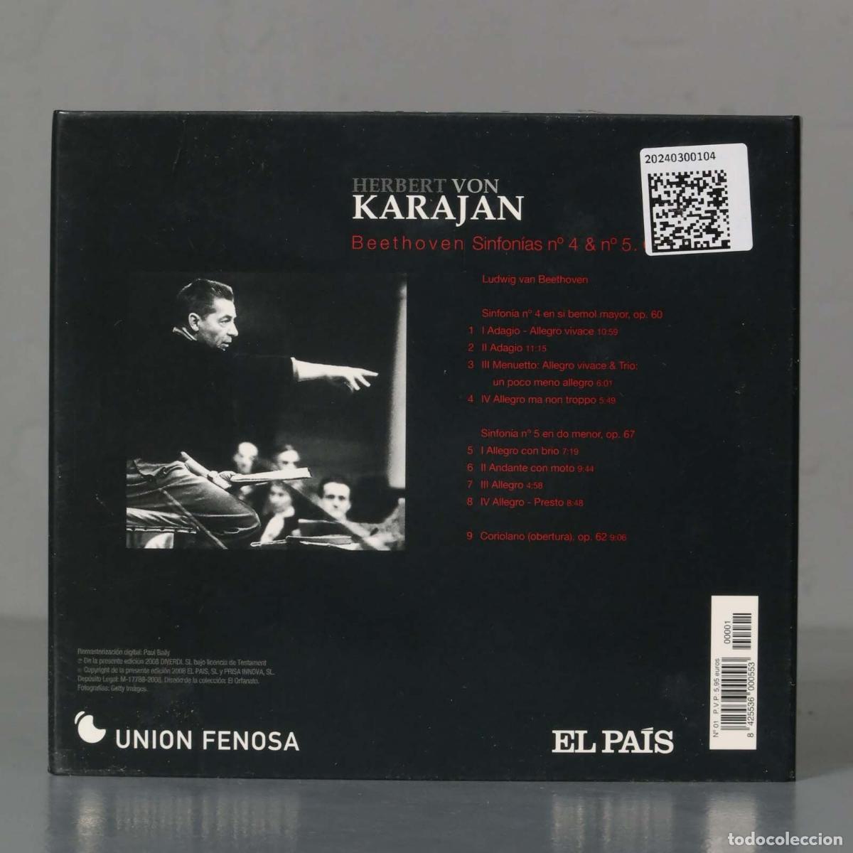 CDs de m&uacute;sica: CD. BEETHOVEN. KARAJAN. OP 60. 67. 62 - Foto 2