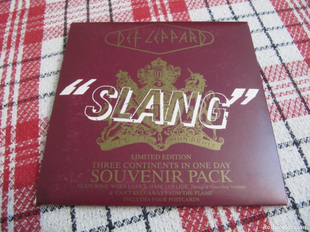 CDs de m&uacute;sica: DEF LEPPARD SLANG CD SINGLE CONTIENE 4 POSTALES - Foto 1