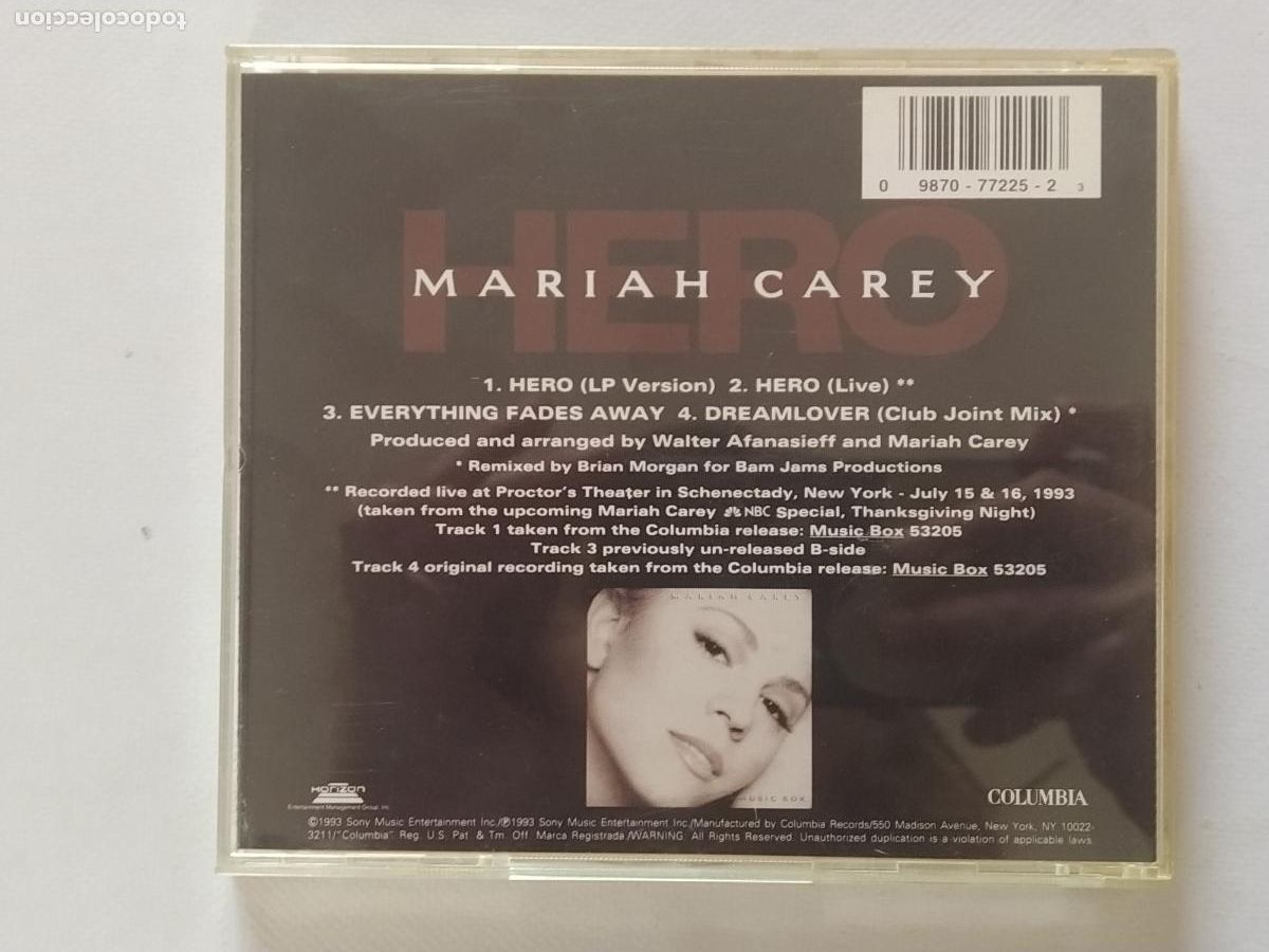 CDs de m&uacute;sica: CD MARIAH CAREY - HERO (035) - Foto 2