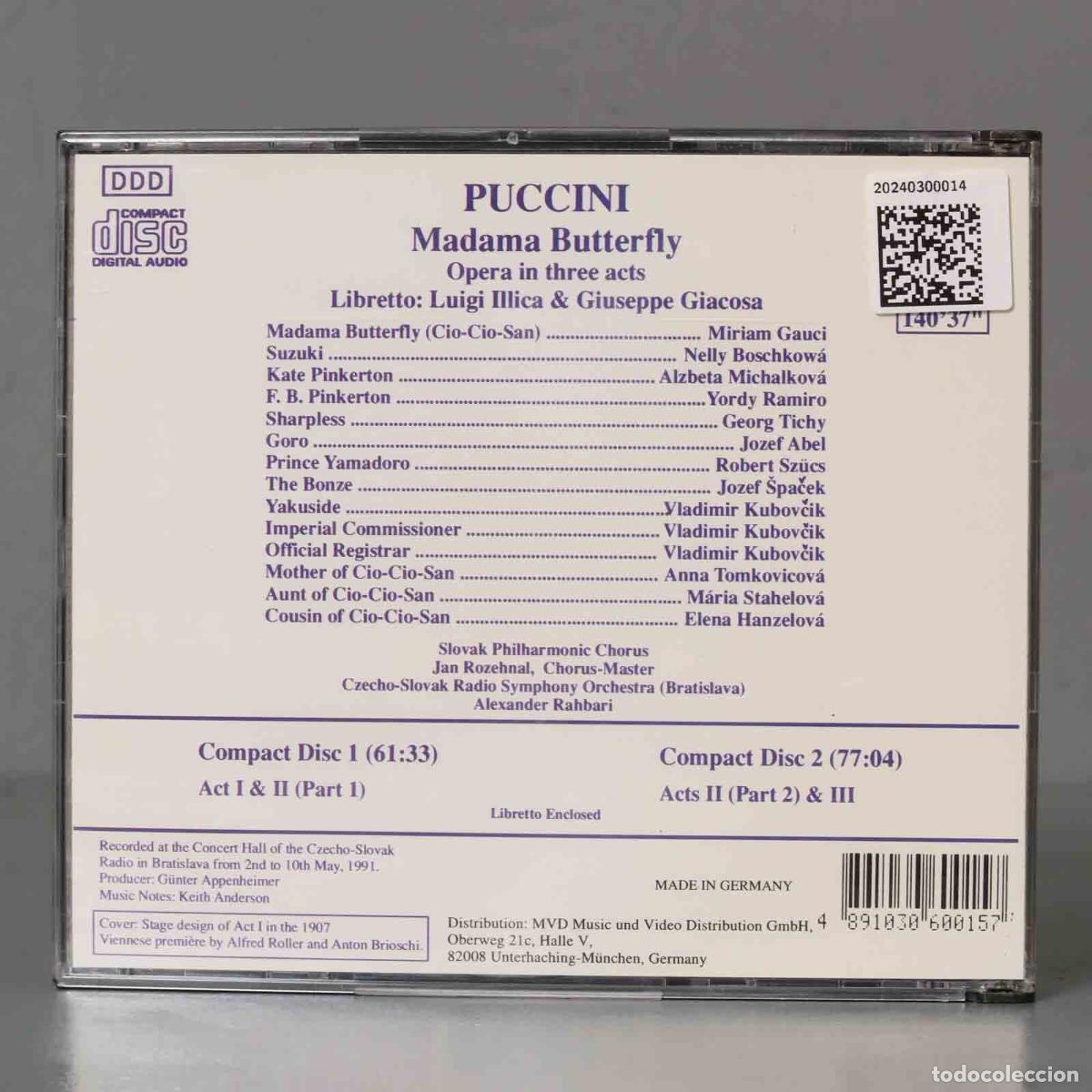 CDs de m&uacute;sica: CD. Rahbari &ndash; Madama Butterfly. PUCCINI - Foto 2