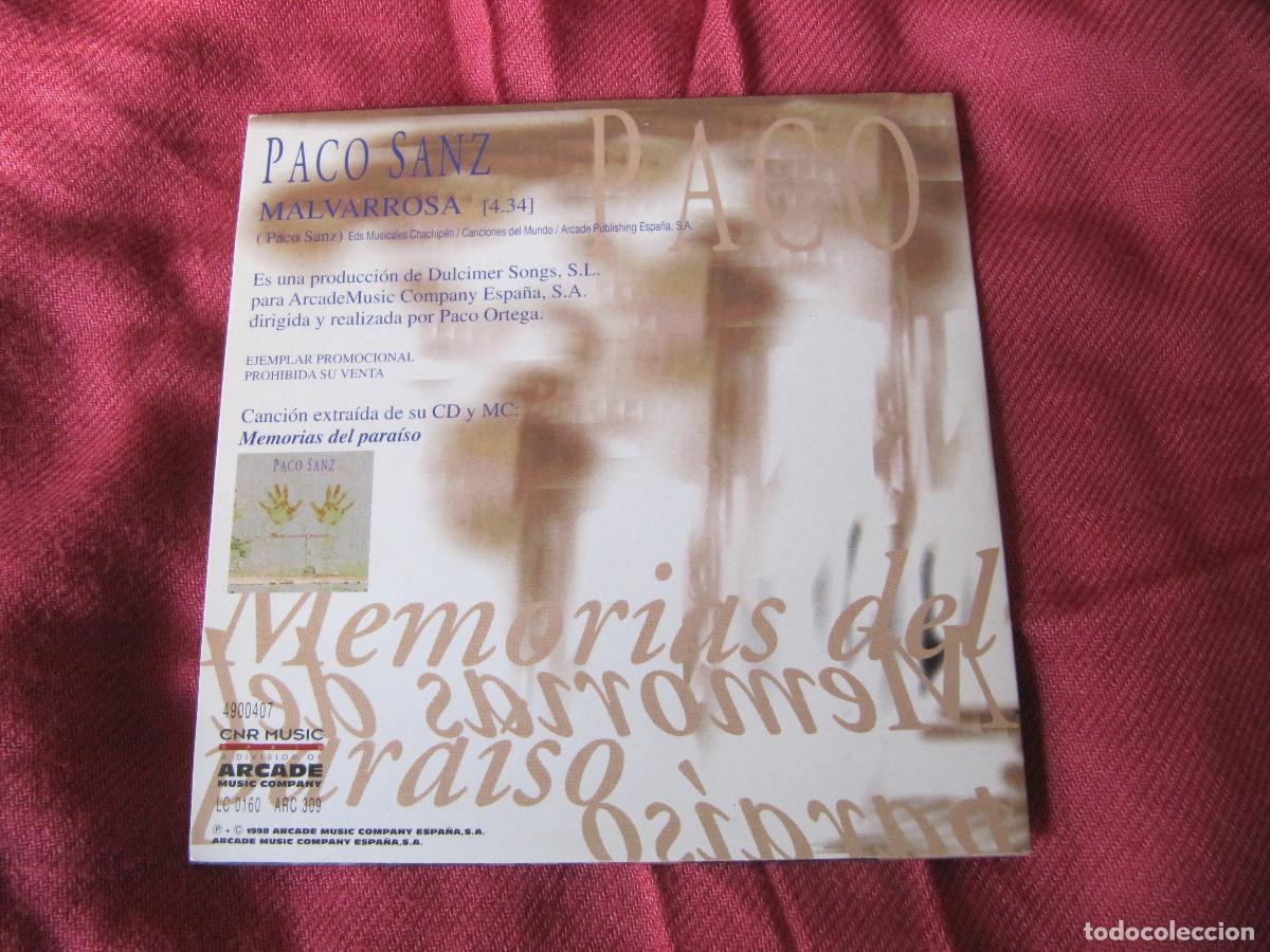 CDs de m&uacute;sica: Paco Sanz &ndash; Malvarrosa - Foto 2
