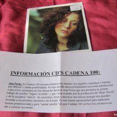 CDs de Música: ANA POZAS 'CHAVITA' CD SINGLE PROMO CADENA 100