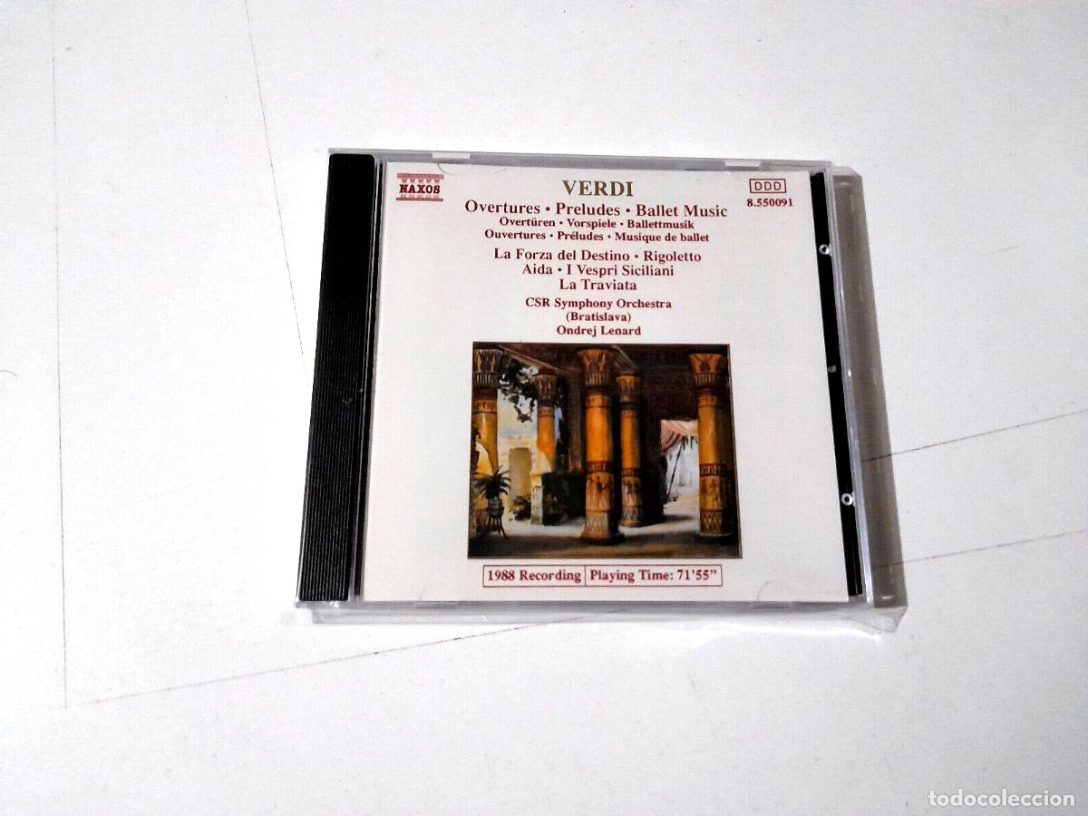 CDs de M&uacute;sica: ONDREJ LENARD &rdquo;VERDI OVERTURES PRELUDES BALLET MUSIC&rdquo; CD 11 TRACKS COMO NUEVO