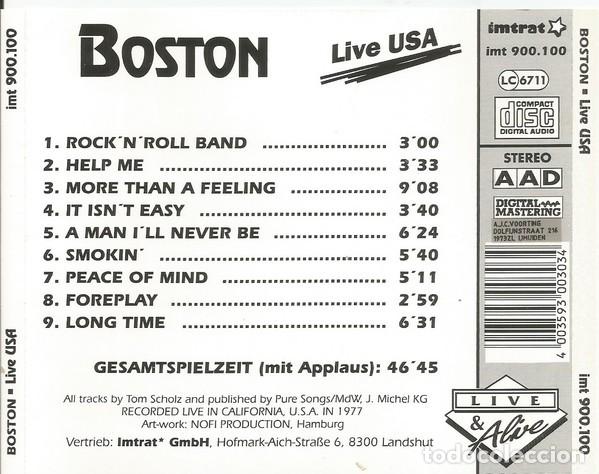 CDs de m&uacute;sica: Boston &ndash; Live USA - Foto 2