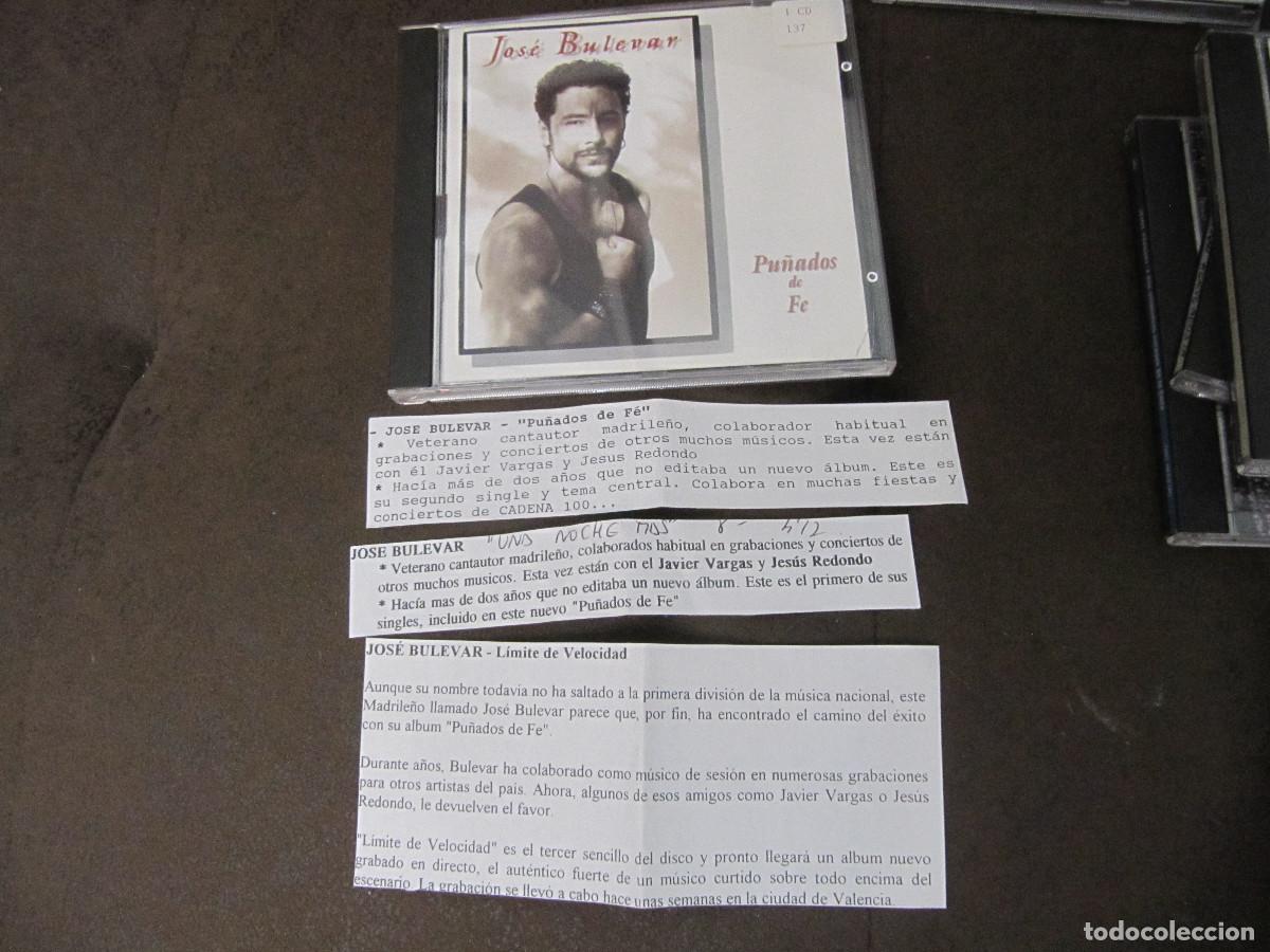 CDs de m&uacute;sica: JOSE BULEVAR - PU&Ntilde;ADOS DE FE CD CADENA 100 - Foto 1