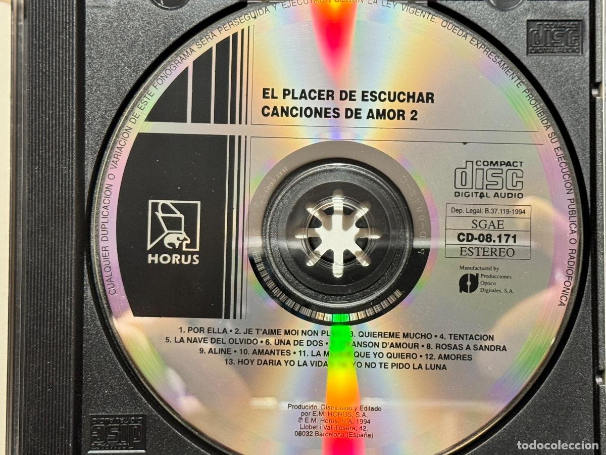 CDs de m&uacute;sica: Various ● El Placer De Escuchar Canciones De Amor 2 ● [CD] CD, Compilation - Foto 2