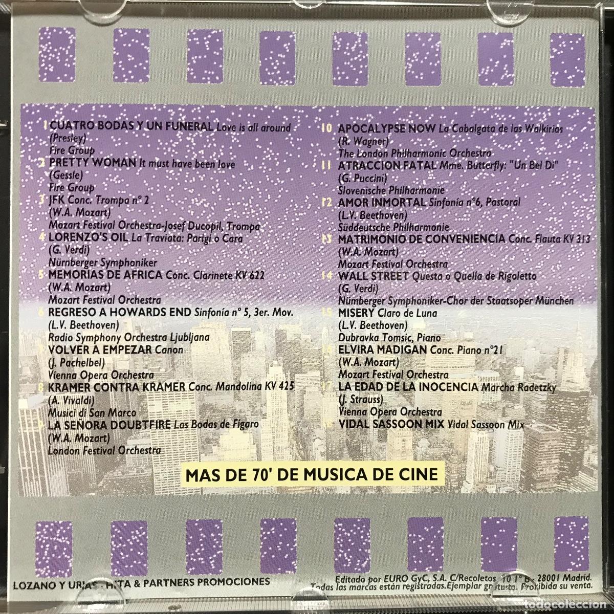CDs de m&uacute;sica: Various ● Musica De Cine ● [CD] CD, Compilation, Promo - Foto 2