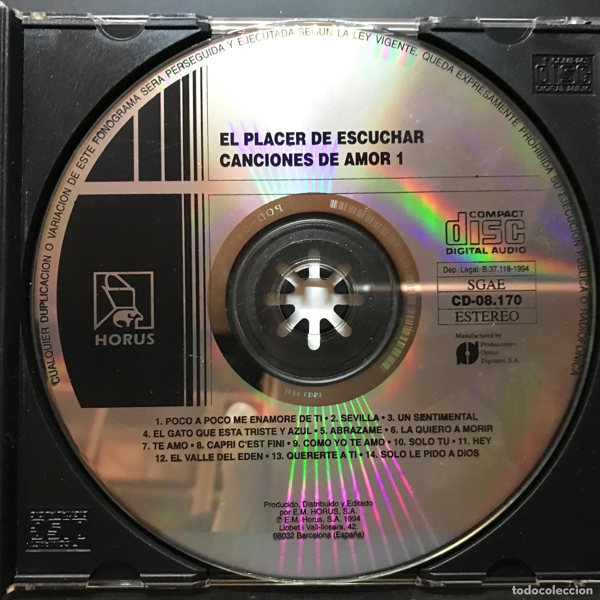 CDs de m&uacute;sica: Various ● El Placer De Escuchar Canciones De Amor 1 ● [CD] CD, Compilation - Foto 3