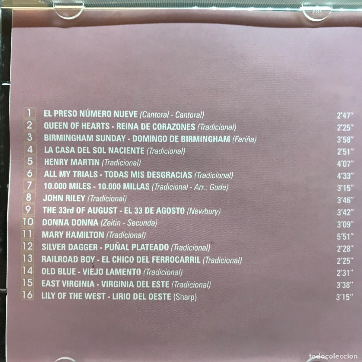 CDs de m&uacute;sica: Joan Baez ● El Preso Numero 9 ● [CD] CD, Compilation - Foto 2
