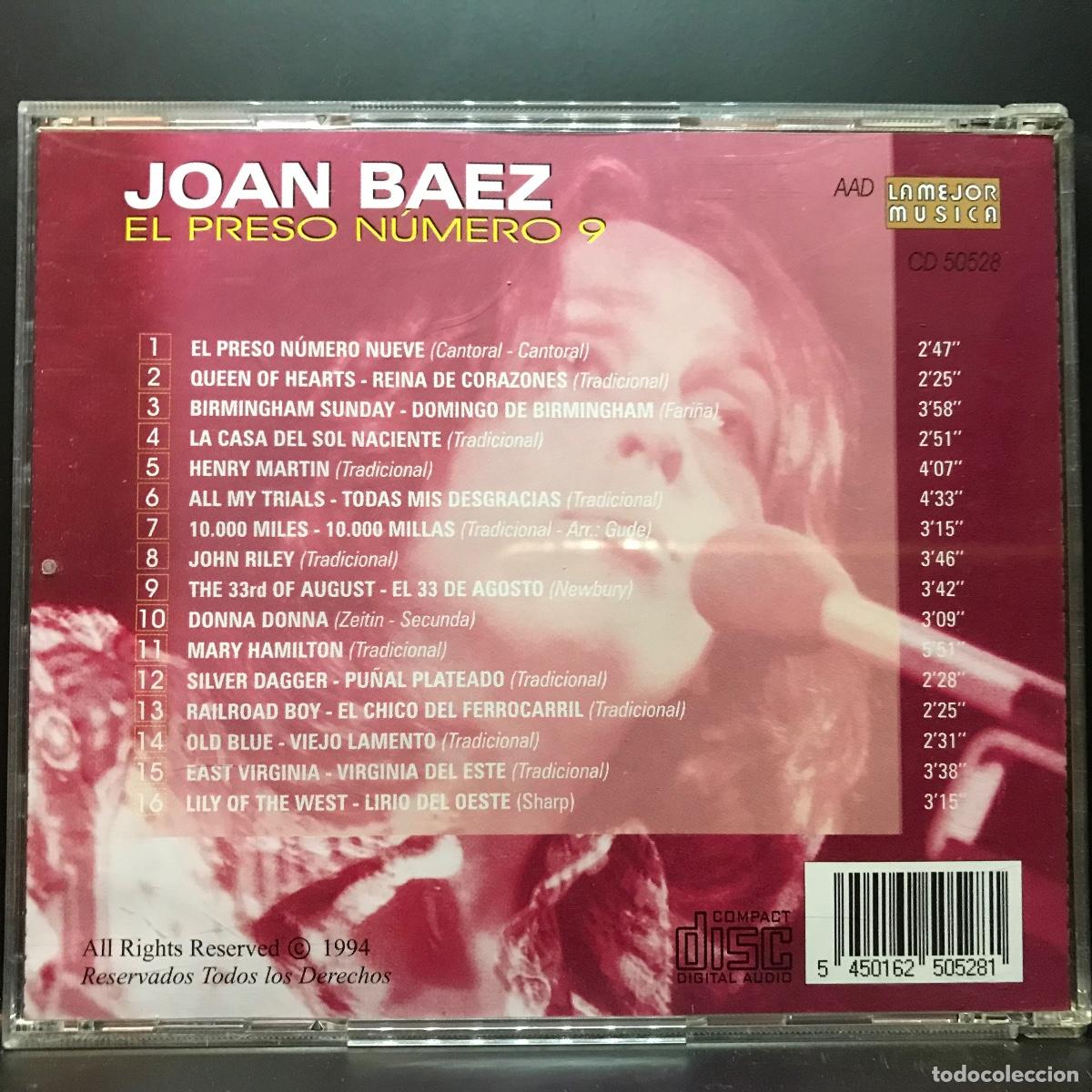 CDs de m&uacute;sica: Joan Baez ● El Preso Numero 9 ● [CD] CD, Compilation - Foto 4