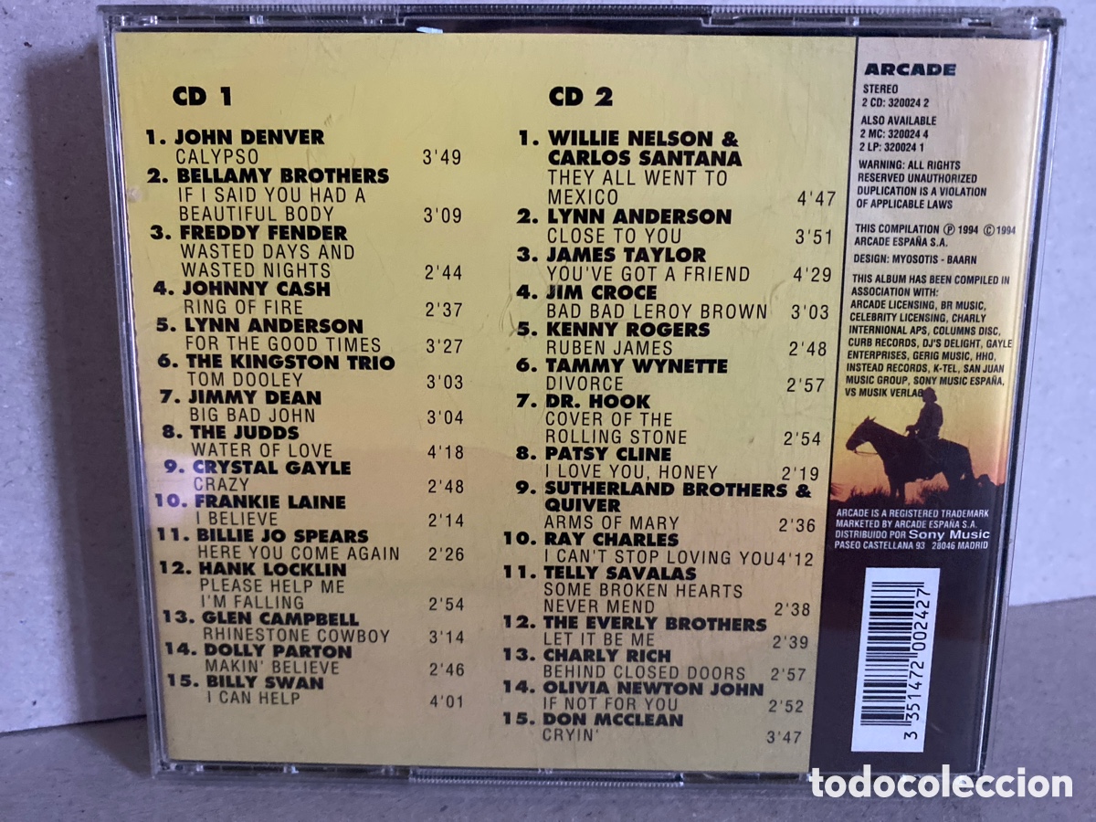 CDs de m&uacute;sica: Various - Lo Mejor Del Country 2 (2xCD, Comp) - Foto 2