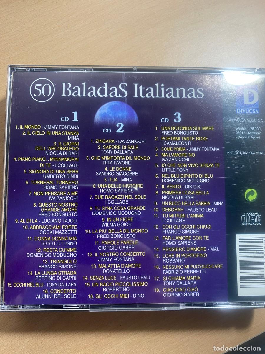 CDs de m&uacute;sica: 50 BALADAS ITALIANAS 3CD - Foto 2