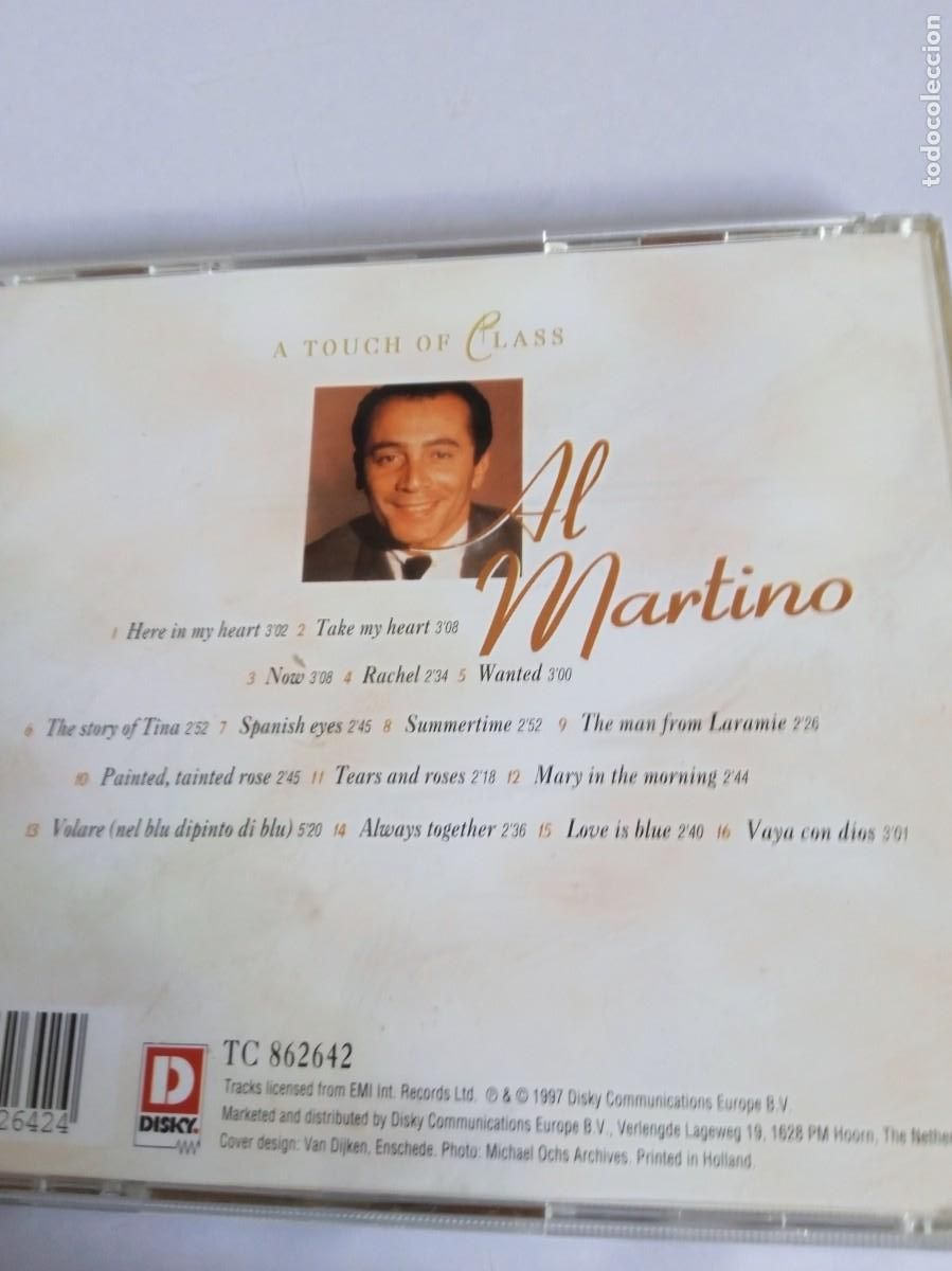 CDs de m&uacute;sica: AL MARTINO A touch of Class - Foto 3