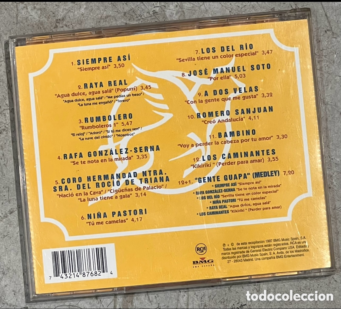 CDs de m&uacute;sica: CD. Gente Guapa. &ldquo;12 &eacute;xitos originales&rdquo;. RCA. 1997. - Foto 2