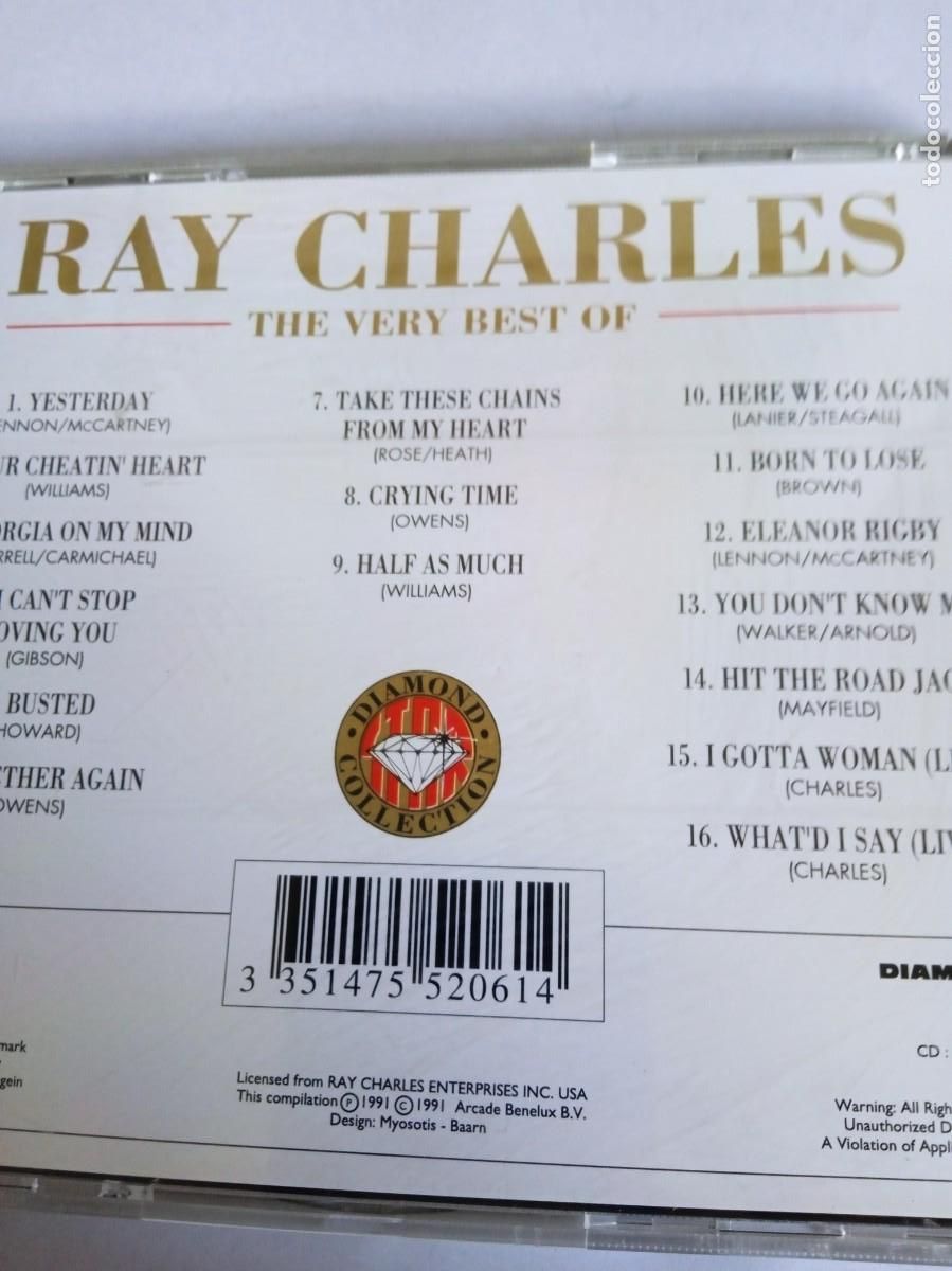 CDs de m&uacute;sica: RAY CHARLES The very best - Foto 3